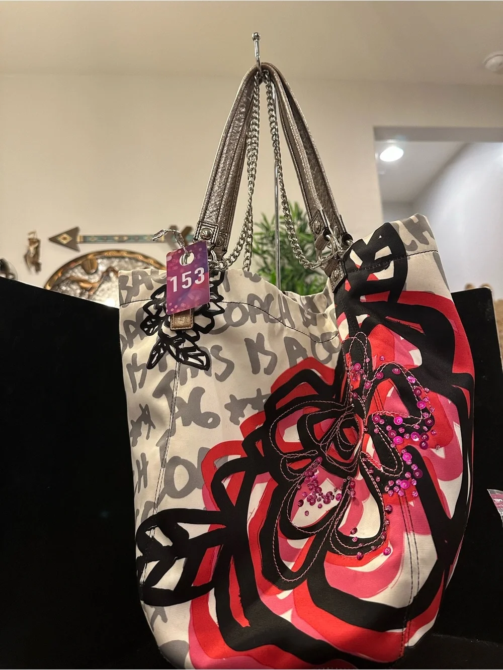 Coach Poppy #153 Graffiti Bella Glam Large Tote